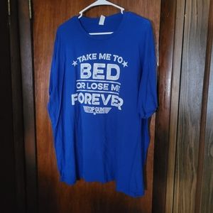 Men's Top Gun Take me to bed or lose me forever T-Shirt 2 XL.